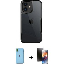 İlk El Grup Pilelistore™ iPhone 11 Kılıf Akış Çizgi Koleksiyonu - Siyah 3D Antistatik Mat Seramik Nano Ekran Koruyucu + Neon Fosforlu Kamera Lens - Yl