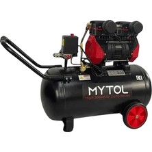 Hallettim Mytol 50L Yağsız Hızlı Dolum Kompresör 8 Bar + 5m Hortum ve Hava Tabancası