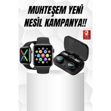 Nevamel Kaliteli Akıllı Saat ve Kaliteli Bluetooth Kulaklık Anc Özelliği Uzun Pil Ömrü