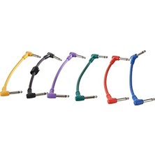 Aesco 15CM. Gitar Pedal Ara Kablosu Seti (6 Adet)