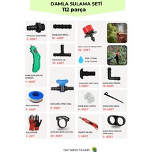 Sertsan Damlama Sulama Borusu Ek Parçaları - 112 Parça !