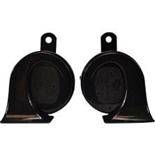 Aesco Hella Korna TE26 Set - 12V - 110DB(A) - 400Hz-500Hz - Yüksek Ses/düşük Ses - Elektrikli - Ece Onaylı - Gövde Rengi: Siyah - Miktar: 2 Fanfare