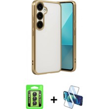 İlk El Grup Pilelistore™ Galaxy A24 4g Kılıf Vadi Minimal - Siyah 3D Antistatik Seramik Nano Ekran Koruyucu + Raze Metal Kamera Lens - Sh