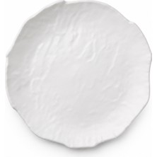 Aşkana Premium Dokulu Beyaz Termo Melamin Servis Tabağı,27 Cm,kırılmaz Hafif Tabak,modern Sunum Tabağı,şık Sofra & Profesyonel Kullanım