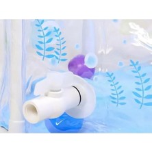 Aesco Bebek Aktivite Havuzu Seti | Şişme Havuz + Boyunluk + Pompa | 80X71 cm | Mavi | 1-2 Yaş Bebekler Için Güvenli Oyun ve Yüzme Havuzu