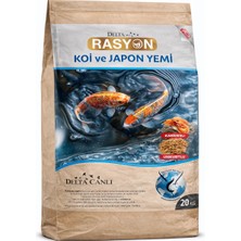 Delta Rasyon Koi & Japon Balığı Ekstruder Tam Yem 2,5 mm - 1 kg Profesyonel Balık Yemi