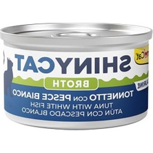 Aesco Shinycat Broth Beyaz Balıklı Ton Balığı Kedi Maması, 70 Gram