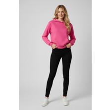Tuba Toptaş Unisex Bay/ Sweatshirt Kapüşonlu Pembe S