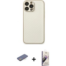 İlk El Grup Pilelistore™ iPhone 13 Pro Max Kılıf Ahenk Işık - Siyah Bilvis 3D Mat Cam Ekran Koruyucu + Renkli Kamera Lens Koruma Cam - Mı