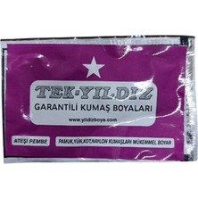 Tek Yıldız 06 - Kumaş Boyası Ateşi Pembe 11 Gr