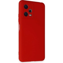 Die Grup Buğz Xiaomi Redmi Note 12 5g Kılıf Nano Içi Kadife Silikon - Kırmızı