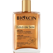 4 Adet Bioxcin Gold On Skin Simli Kuru Vücut Yağı 100 ml