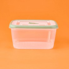 Gondol Plastik Saklama Kabı - Şeffaf / Yeşil - 1,7 Lt