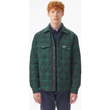Lacoste Erkek Relaxed Fit Kareli Yeşil Dış Gömlek