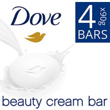 4 Adet Dove Beauty Cream Bar Original Yumuşak Pürüzsüz Bir Cilt Için Nemlendirici Krem Sabun 90 gr x 4