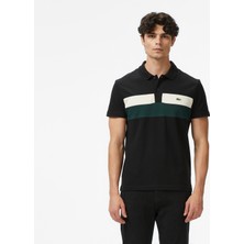 Lacoste Erkek Regular Fit Renk Bloklu Siyah Polo