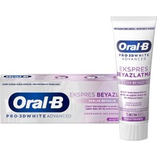 2 Adet Oral-B Pro 3D White Advanced Ekspres Beyazlık Parlak Beyazlık Diş Macunu 75 ml