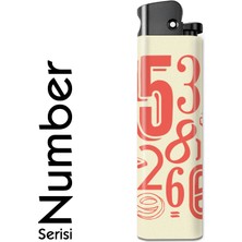 Bar-Pack Number Serisi Tasarım Çakmak Vintage Kırmızı Tasarım