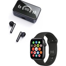 Şık Tasarımlı Akıllı Saat ve Bluetooth Kulaklık Seti Suya Dayanıklı ve Çok Fonksiyonlu
