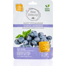 4 Adet Bee Beauty Superfood Yaban Mersini Kağıt Maske