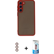Pileli Store Pilelistore™ Galaxy S23 Plus Kılıf Ahenk Çizgi Serisi - Siyah 5d Eko Cam Ekran Koruyucu + Metal Kamera Lens - Kı