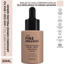4 Adet The Fine Organics Tazmanya Biberi Özlü Aha %30 + Bha %2 Cilt Tonu Eşitleyici ve Arındırıcı Kırmızı Peeling Yüz Serumu 30 ml