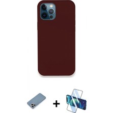 İlk El Grup Pilelistore™ iPhone 12 Pro Kılıf Zirve Modern Özel Seri - Siyah 3D Antistatik Seramik Nano Ekran Koruyucu + Shine Kamera Lens Koruma Cam - Gı