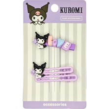 4 Adet Kuromi Lisanslı Çocuk Toka UKB-K041