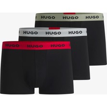 Hugo Trunk Triplet Pack Erkek Siyah Boxer