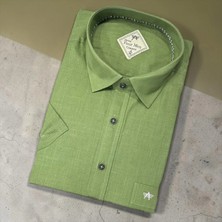 Eren Style Linen Keten Klasik %100 Cotton Kısa Kollu Terletmeyen Gömlek