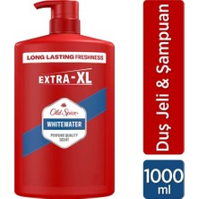 5 Adet Old Spice Whitewater Xxl Büyük Boy Erkek Duş Jeli ve Şampuan 1000 ml
