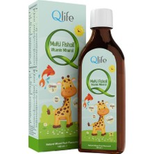 3 Adet Qlife Multivitamin Fish Oil Şurup Takviye Edici Gıda 150 ml