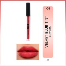 5 Adet Note Velvet Blur Tint Kadife Bitişli Nemlendirici Mat Ruj 04 Rust Red