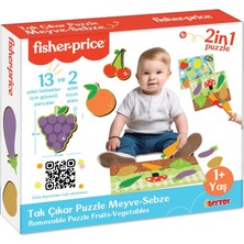 Fisher-Price Fisher Price Tak Çıkar Puzzle Meyve Sebze (2 Adet)
