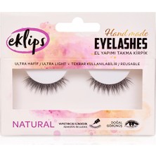 3 Adet Eklips Takma Kirpik Natural (El Yapımı)