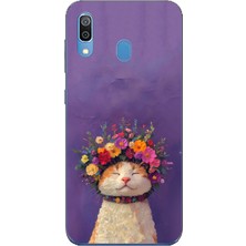 TechTree Samsung Galaxy A20-A30 Uyumlu Frida Catlo Kedi Baskılı Silikon Kılıf
