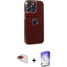 Pileli Store Pilelistore™ iPhone 13 Pro Max Kılıf Ufuk Form Prime - Siyah Bilvis 5in1 3D Magic Cam Ekran Koruyucu + Pers Alüminyum Kamera Lens - Kı
