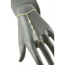 Adata Jewelry Oval Taşlı Şerit Şahmeran 22 cm Sarı