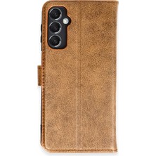 Newface Cosmotex New  Galaxy M34 5g Kılıf Tr S Plus Kapaklı Kılıf - Taba