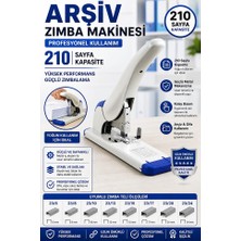 Artlantis Büyük Boy Zımba Makinesi 1 Adet Kangaro DS-23S24FL Arşiv Tipi Zımba Makinası 210 Yaprak Kapasiteli Zımba Teli Kollu
