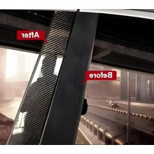 Aesco 5d Ultra Parlak Dayanıklı Kendinden Yapışkanlı Üst Kısmı Koruma Jelatinli Hava Kanallı Siyah Karbon Fiber Folyo (30CM x 1 Metre)