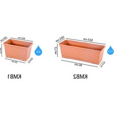 Aesco Kmb1 Kemer Balkon Saksı Tabaklı 30,5cm, 6 Litre Kiremit