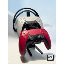 Aesco Duvara Monte Edilebilen Masaüstü Metal Siyah Gaming Ps4 Ps5 Xbox Joystick Controller Tutucu ve Kulaklık Stand