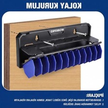 Aesco WP433073 Çok Amaçlı El Aleti Duvar Askı Depolama Rafı, Abs ve Pp Malzeme, Katlanabilir Tasarım, 34.2X11.5X13.2 Cm, 10KG Kapasite
