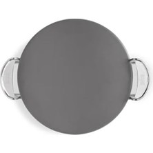 Aesco Pizza Taşı – Büyük (Ø 36 Cm), Sırlı Kordierit Barbekü Pizza Taşı, Hızlı Isınır ve Isı Yayar, Tüm Mangallar Için Uygundur (37 cm Çapındaki Kömür, Gaz, Pelet, Elektrik), Siyah (18412)
