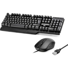 Die Grup Ablolu Klavye Mouse Set Q Siyah HD861