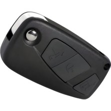 Aesco Autohan Keys Fiorino Punto Linea Ducato ile Uyumlu, 3 Tuşlu Kumanda Anahtar Kabı, Siyah