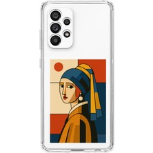 TechTree Samsung Galaxy A23 Uyumlu Bauhaus Inci Küpeli Kız Baskılı Silikon Kılıf