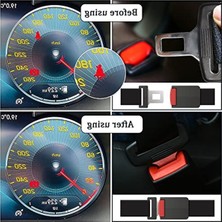 Aesco 2 Paket Emniyet Kemeri Klipsi, Araba Emniyet Kemeri Metal Dil, Genel Emniyet Kemeri Metal Toka, Çoğu Araç Için Evrensel (Düz Siyah)