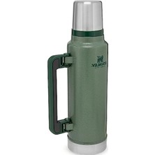 Aesco Stanley Classic Legendary Vakumlu Çelik Termos, Yeşil (Hammertone Green), 1.4 Litre